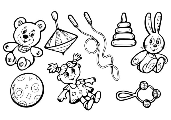 Раскраска. Игрушки