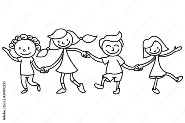 Хоровод раскраска для детей