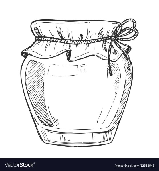 Банка варенья раскраска