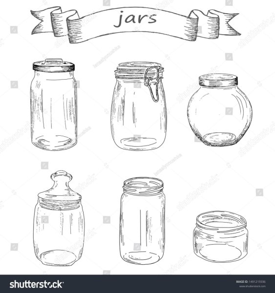 Зарисовки стеклянной банки