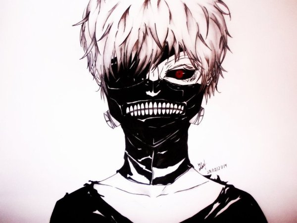 Гуль Канеки чб