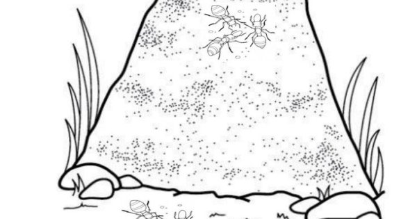 Муравейник рисунок карандашом