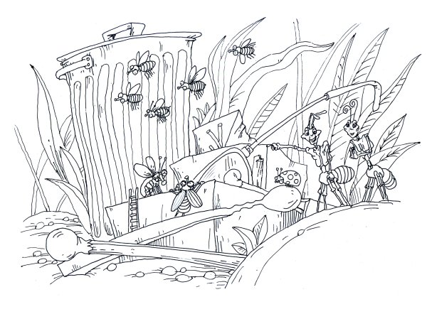 Муравейник раскраска