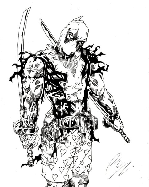 Тату Марвел чб