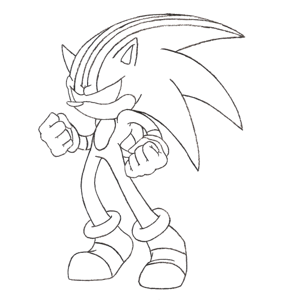 Золотой Соник раскраска