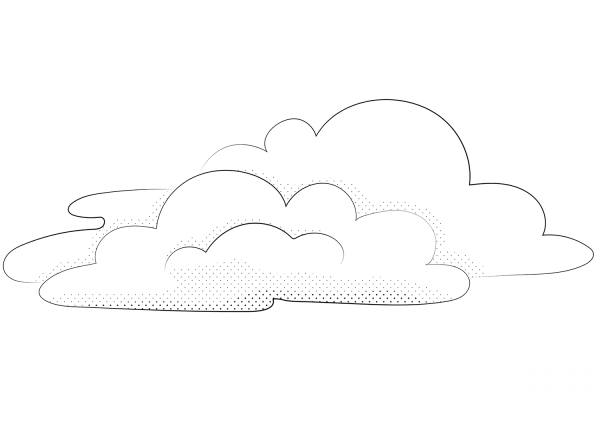 Облако раскраска