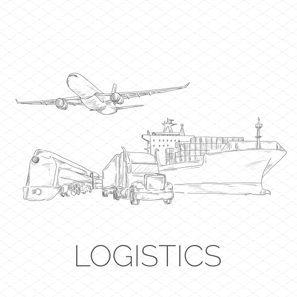 Логистика рисунок карандашом