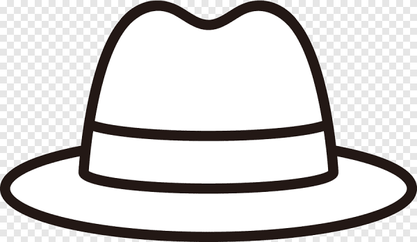 Черно белая шляпа