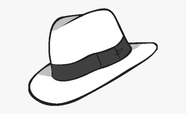 Черно белая шляпа