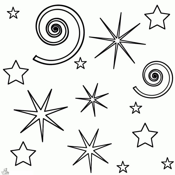 Конфетти раскраска