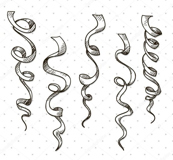 Трафарет серпантина на окно