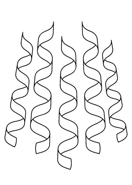 Трафарет серпантина на окно