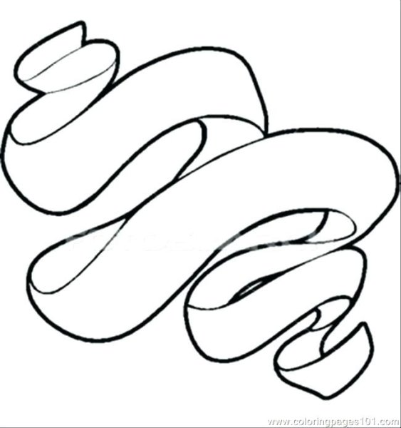 Ленточка раскраска