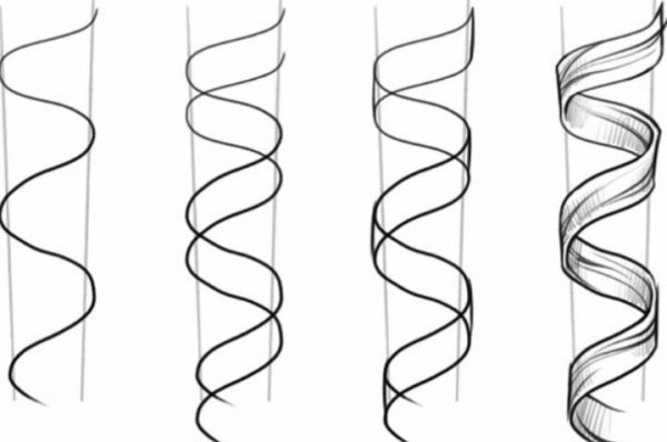 Спираль из линий