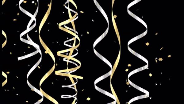 Серпантин на темном фоне