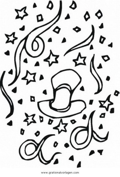 Конфетти раскраска