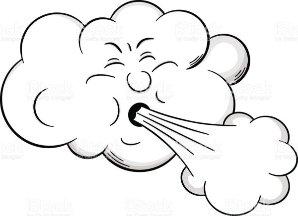 Облако дует ветер