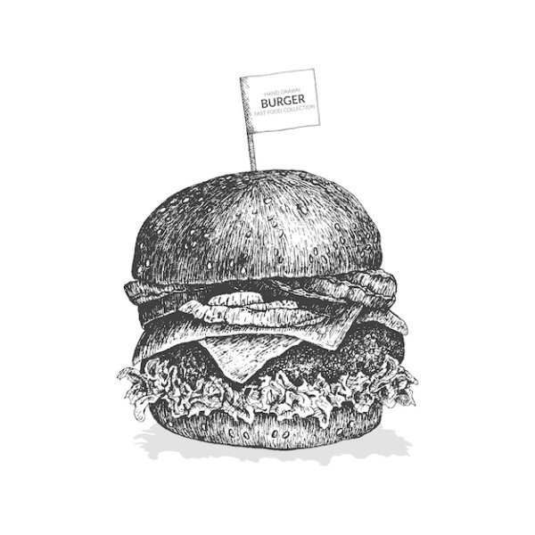 Бургер чб