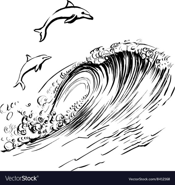 Волны рисунок карандашом