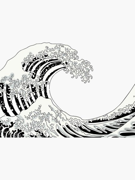 Японский орнамент волны