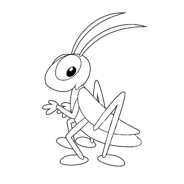 Кузнечик раскраска