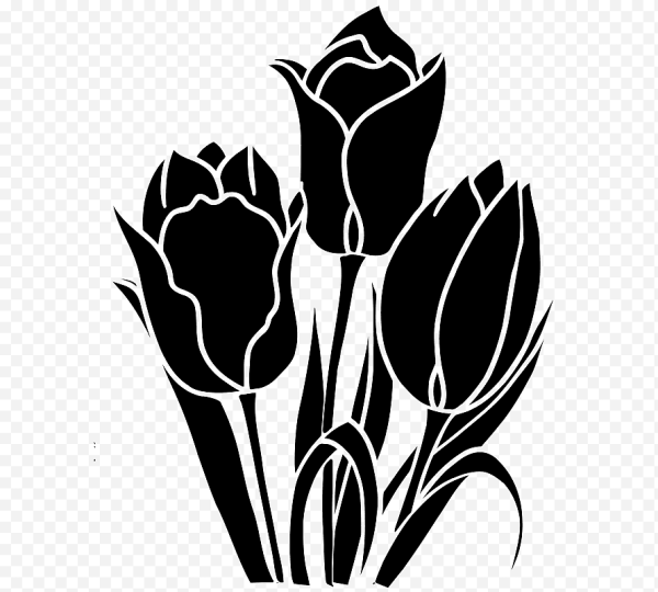 Силуэты цветов