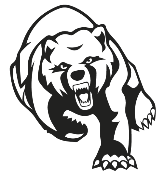 Трафарет медведя