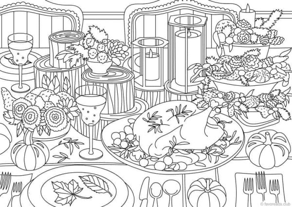 Пикник раскраска для детей