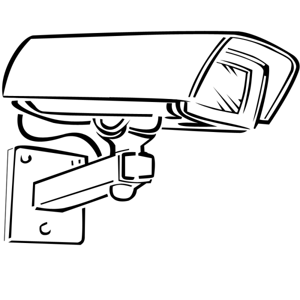 Уличная видеокамера вектор вид сбоку