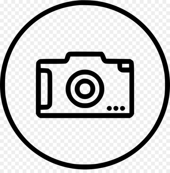 Значок фотоаппарата белый