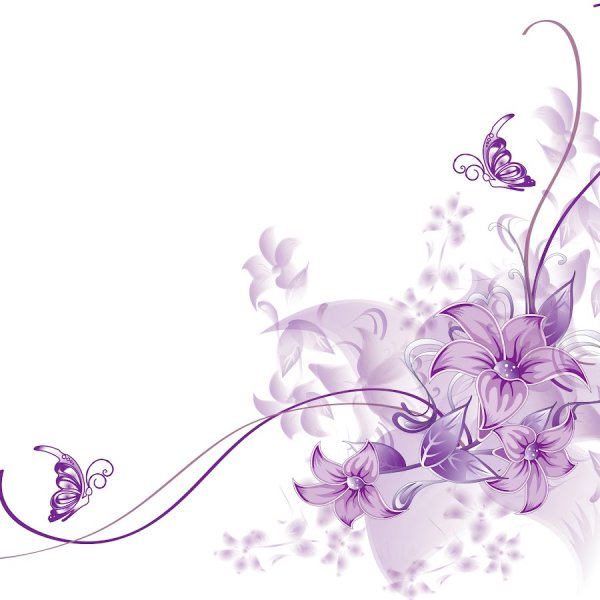 Фиолетовые узоры на белом фоне