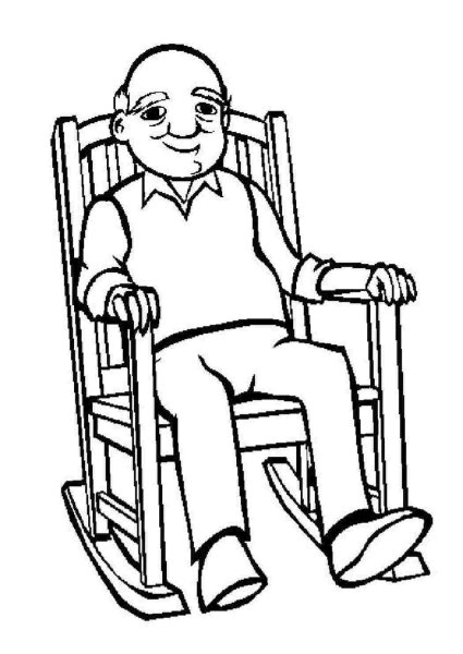 Раскраска дедушка