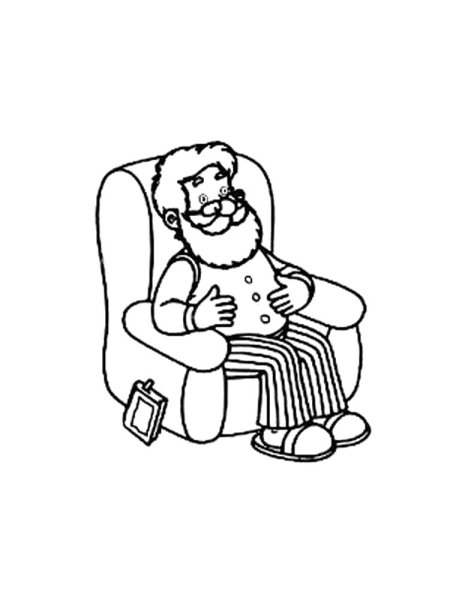 Раскраска дедушка