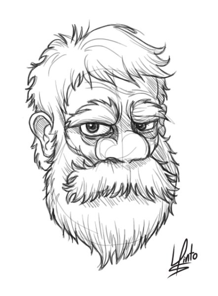 Бабушка рисунок карандашом