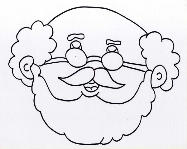 Дед чёрно белый