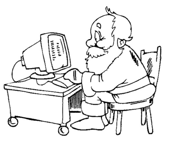 Дед Мороз раскраска