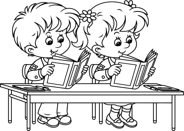 Школа картинки чб