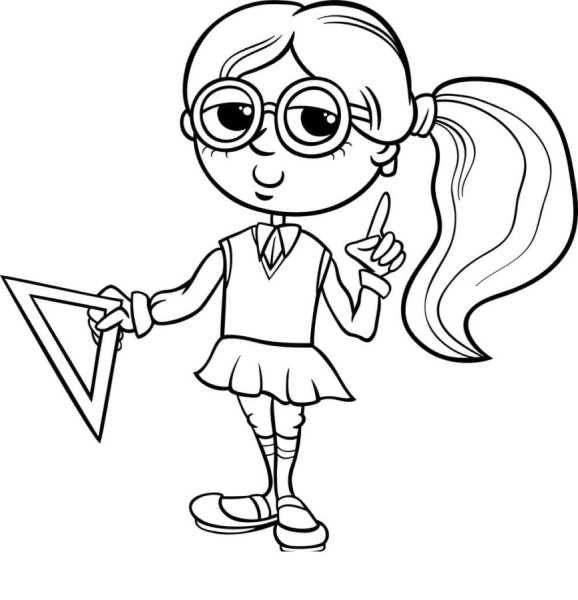 Раскраска умный ученик