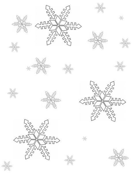 Снег раскраска для детей