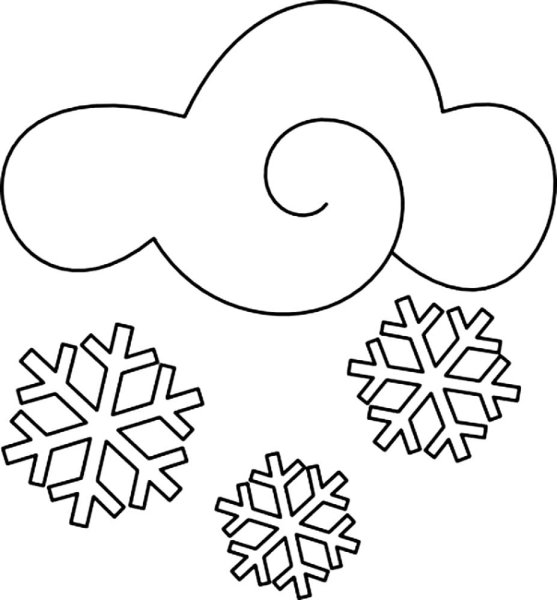 Снежок раскраска для детей