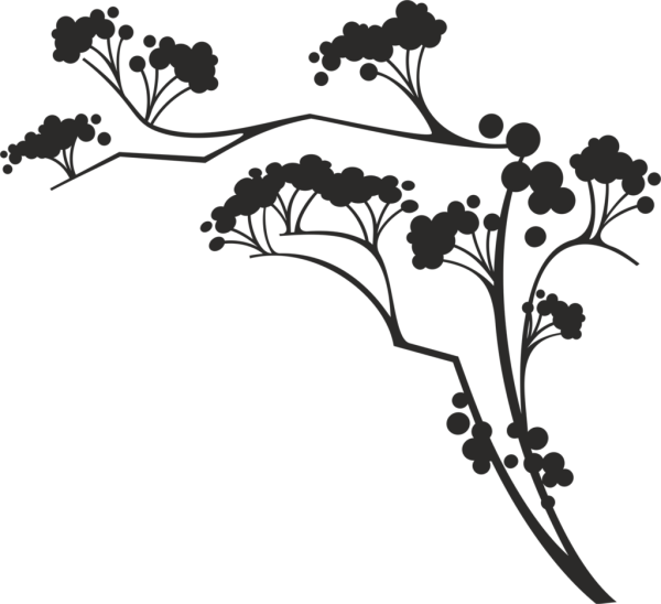 Веточка силуэт