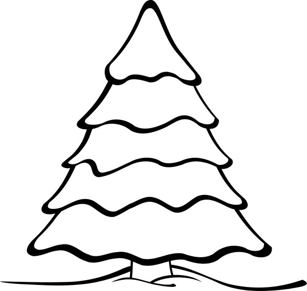 Елки силуэт линия