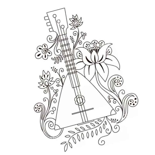 Балалайка раскраска