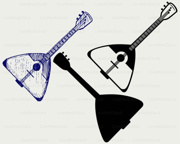 Раскраска балалайка музыкальный инструмент
