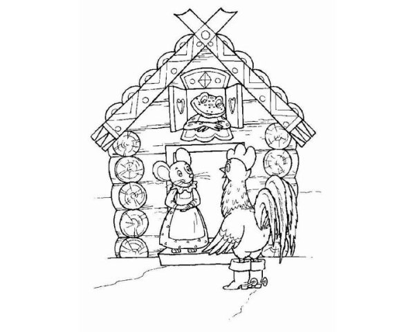 Терем Теремок раскраска