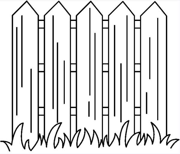 Забор раскраска