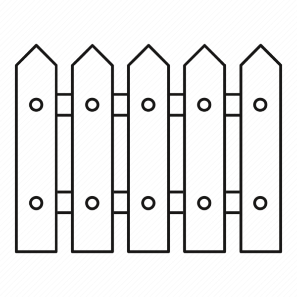 Раскраска заборчик для детей