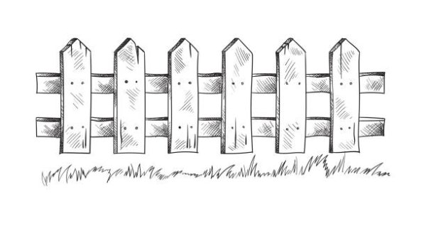 Забор раскраска