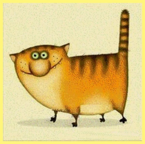 Забавный кот рисунок
