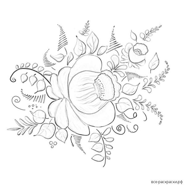 Гжель эскизы